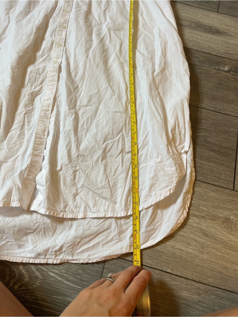 Maeve Anthropologie White 100% Cotton Shirt Dress Size XL - Picture 5 of 6